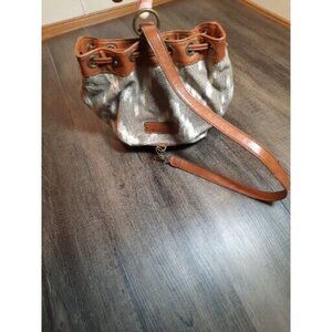 Lucky Brand Women Brown Bali Hai Textile Tote Handbag boho Read